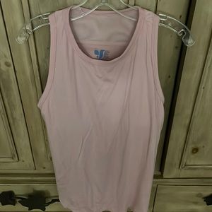 SheBird tank with built in bra fits a 38DD light pink